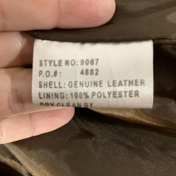 Margaret Godfrey Leather Suede Jacket Womens Small Petite Brown PP - Picture 8 of 8